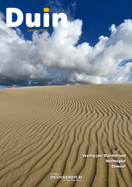 Natuurfoto van stuifduinen op de cover van Tijdschrift Duin. Door natuurfotograaf Ronald van Wijk.