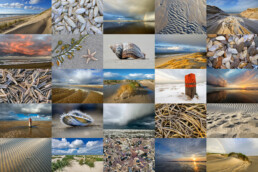 Fotocollage van het Nederlandse strand. Te koop als digitaal bestand voor thuis of op de zaak. Geschikt voor fotoafdrukken op canvas, aluminum, fotobehang en nog veel meer.